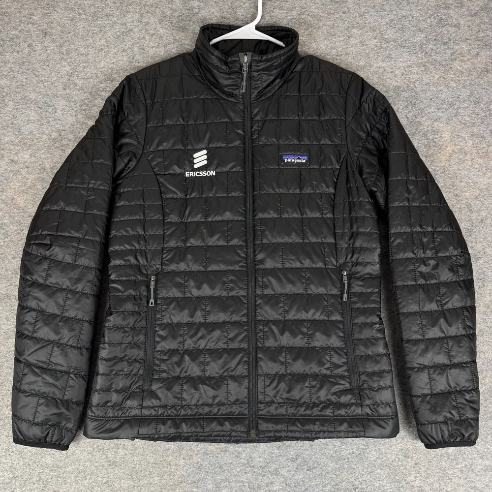 Patagonia Nano Puff Jacket Full Zip Pockets Primaloft Black‎ Womens Medium M